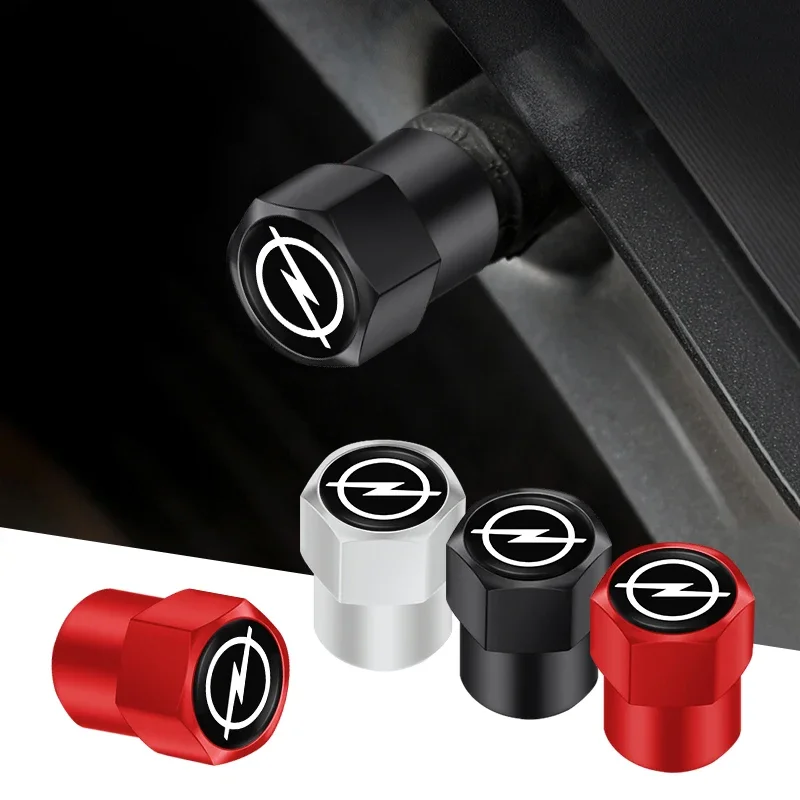 4pcs Universal Car Wheel Tire Valve Stem Caps Dust Covers Aluminum Tire Wheel Stem Air Valve Cap For Opel Astra Car Accessories