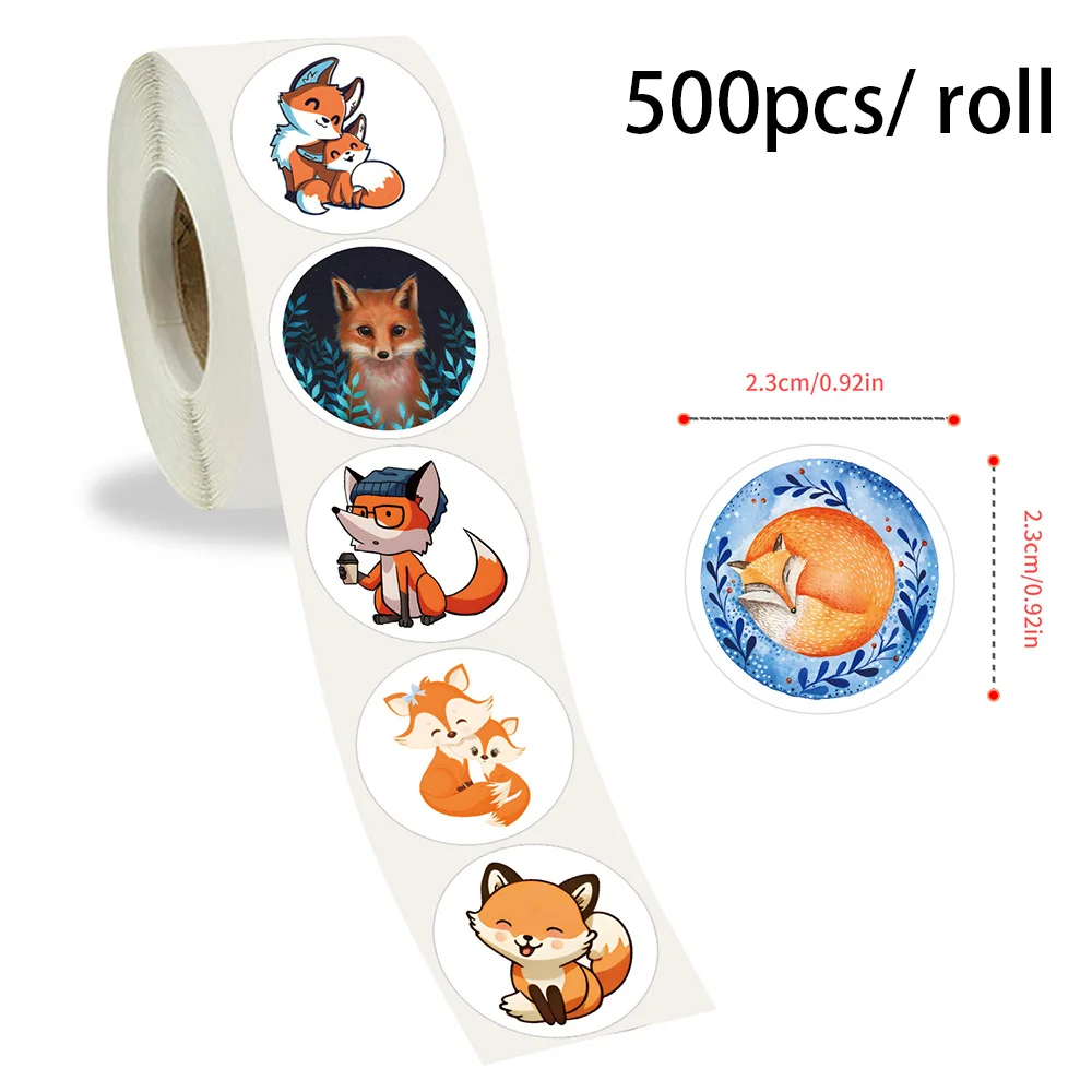 Fox Theme Birthday Party Supplies Decorations Birthday Balloons and Stickers Tableware with Cartoon Candy Bagso orange