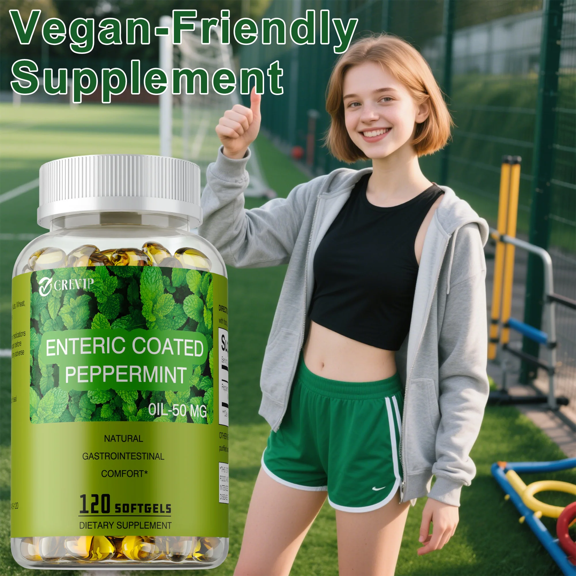 

Peppermint Oil 50mg - Helps Reduce Bloating and Intestinal Cramping, Soothes The Intestines, Digestive Health, Boosts Immunity