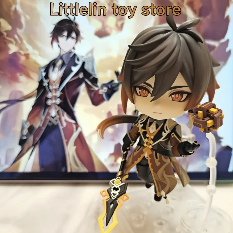 

Genuine Genshin Impact Liyue Harbor Series 10cm Zhongli Anime Action Figure Collect Model Desktop Decoration Peripheral Toy Gift