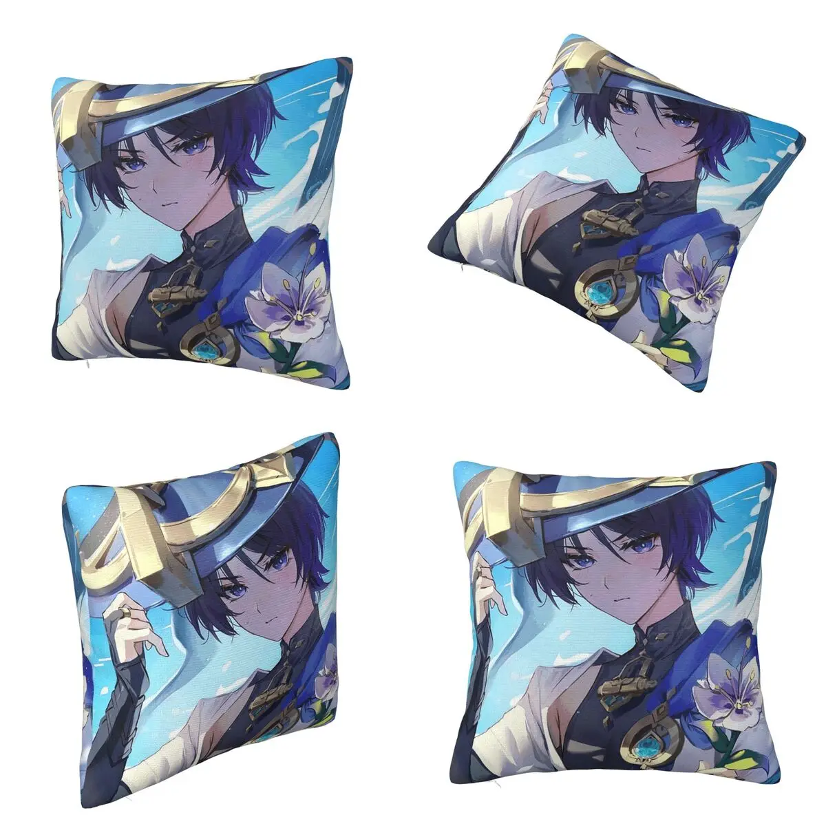 Scaramouche And Wanderer Game Square Pillowcase Cushion Cover Pillow Case Throw Pillow Cover for Home Sofa Living Room