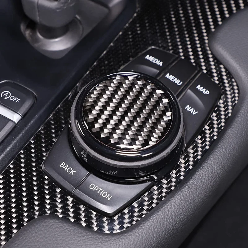 For Toyota Supra GR A90 2019-2023 Soft Carbon Fiber Center Console Gear Shifter Multimedia Knob Button Panel Cover Trim Parts