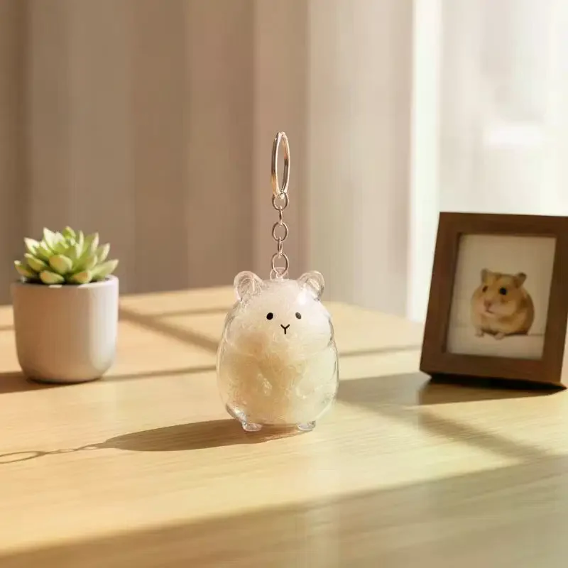 Hamster Shaped Pet Fur Collector Cute Transparent Detachable Grooming Tool for Dog Cat Hair Removal Home Sofa Use