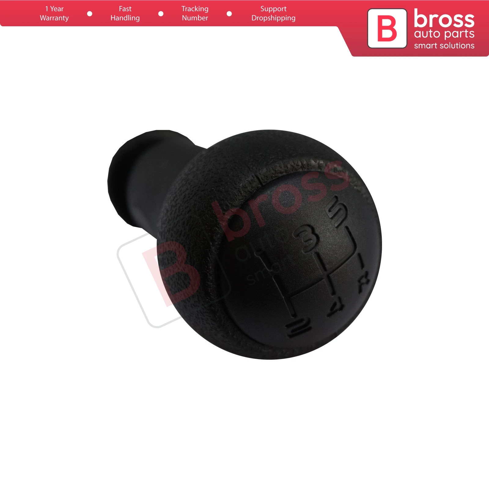 

Bross BSP665 5-Speed Gear Shift Stick Knob 2403.FC Black For Peugeot Partner Tepee 2007-2017, Citroen Berlingo 2008-2017