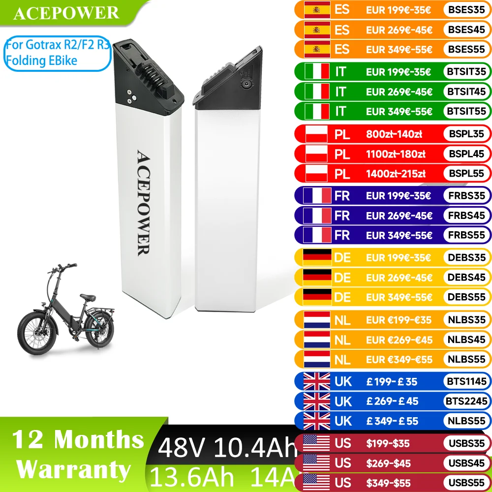 ل Gotrax F2 R2 R3 Ebike بطارية 48 فولت 10.4Ah 13.6Ah 14Ah بطارية دراجة كهربائية للكهرباء XP خطوة من خلال 3.0 Ebike البطارية #1