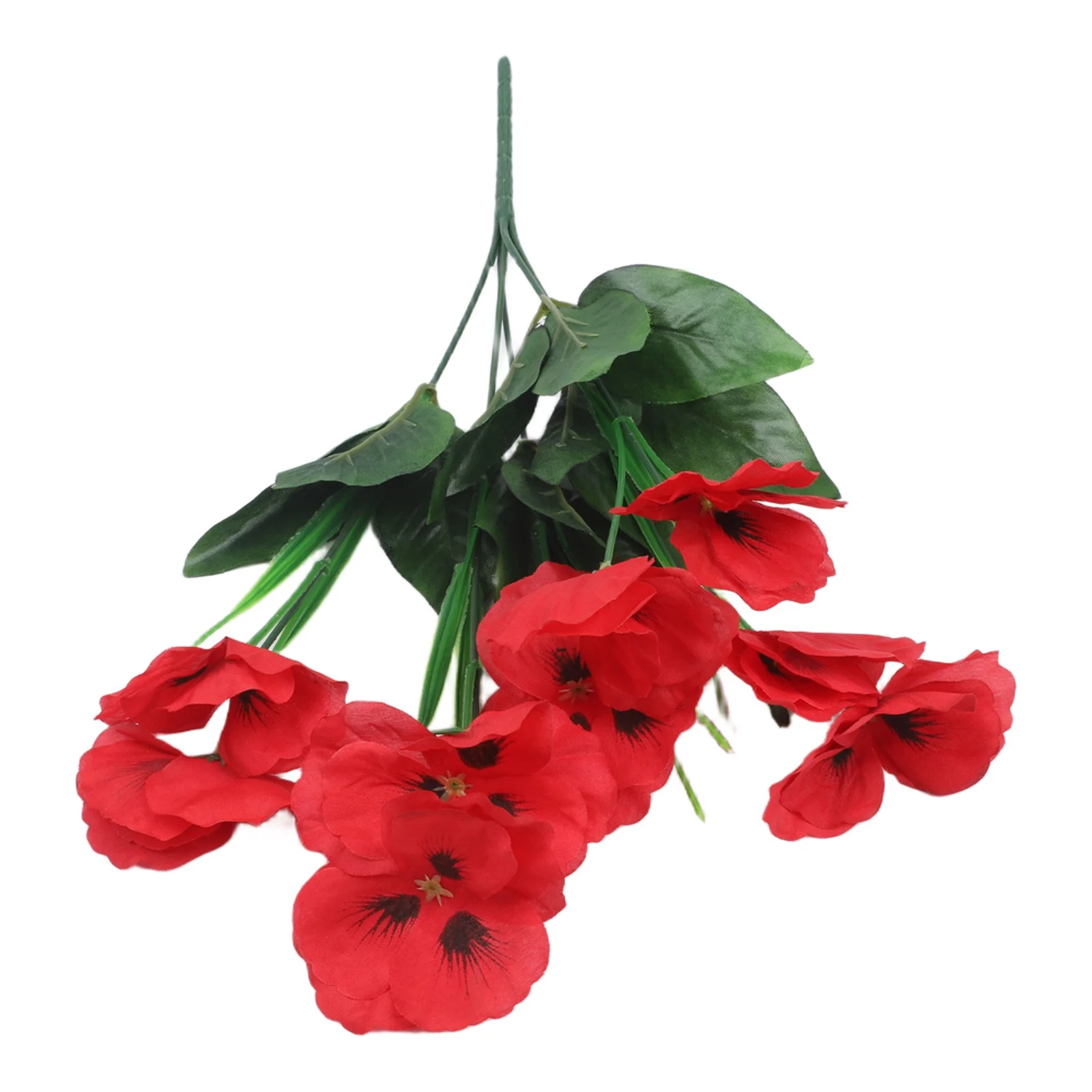 Centerpiece Decor Sturdy Artificial Flowers Vibrant Pansy Decor Maintenance-Free Bloom Silk Pansy Flowers Year-Round Decor