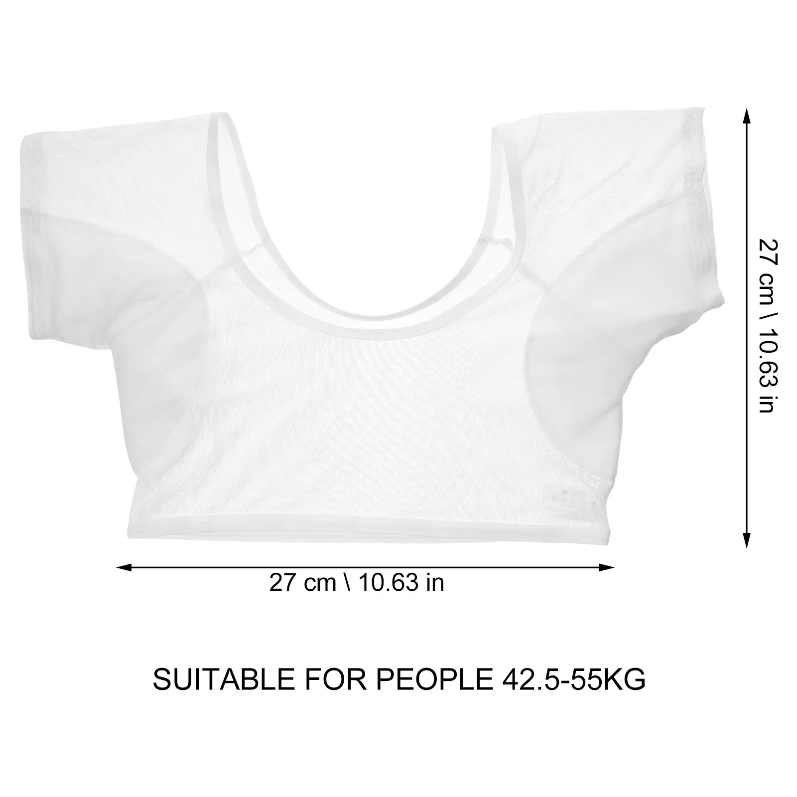 Women Underarm Sweat Vest Breathable Comfortable Skin-Friendly Quick-Dry Washable Sweat-Proof Shirt Vest for Girls Ladies
