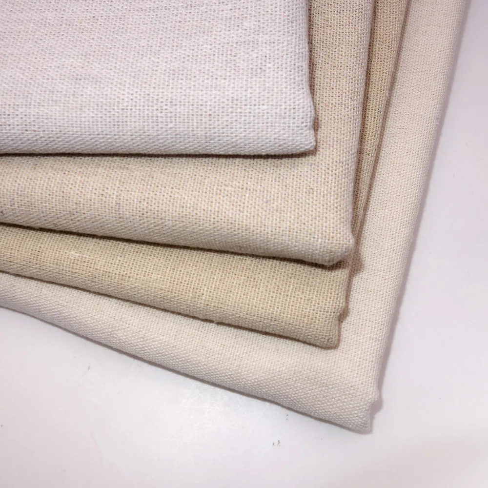 50x160cm Raw Cloth Faux Linen Cotton Fabric Rough Solid Linen Fabric DIY Sewing Storage Bag And Pillow Case Background Fabric 50