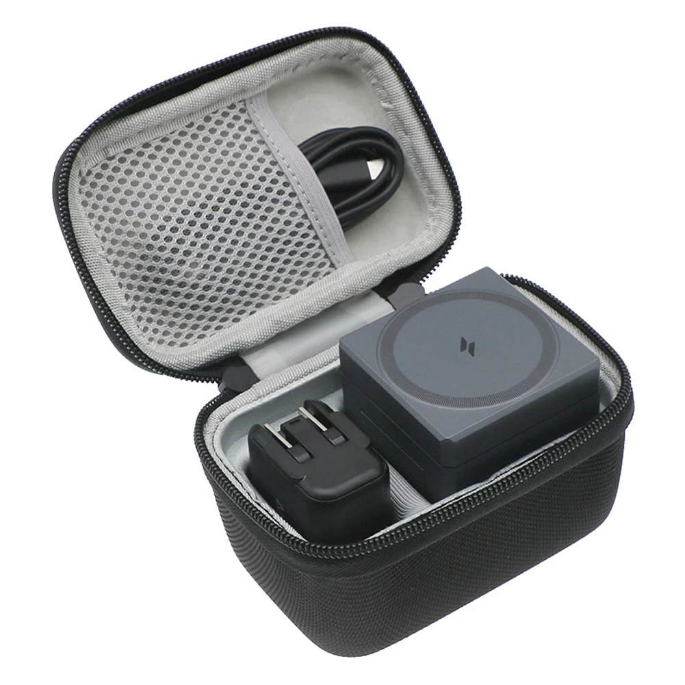 حقيبة حمل صلبة من مادة EVA حقيبة سفر مضادة للصدمات مع جيب شبكي حافظة واقية صلبة لشاحن Anker 3 في 1 Cube MagSafe #4