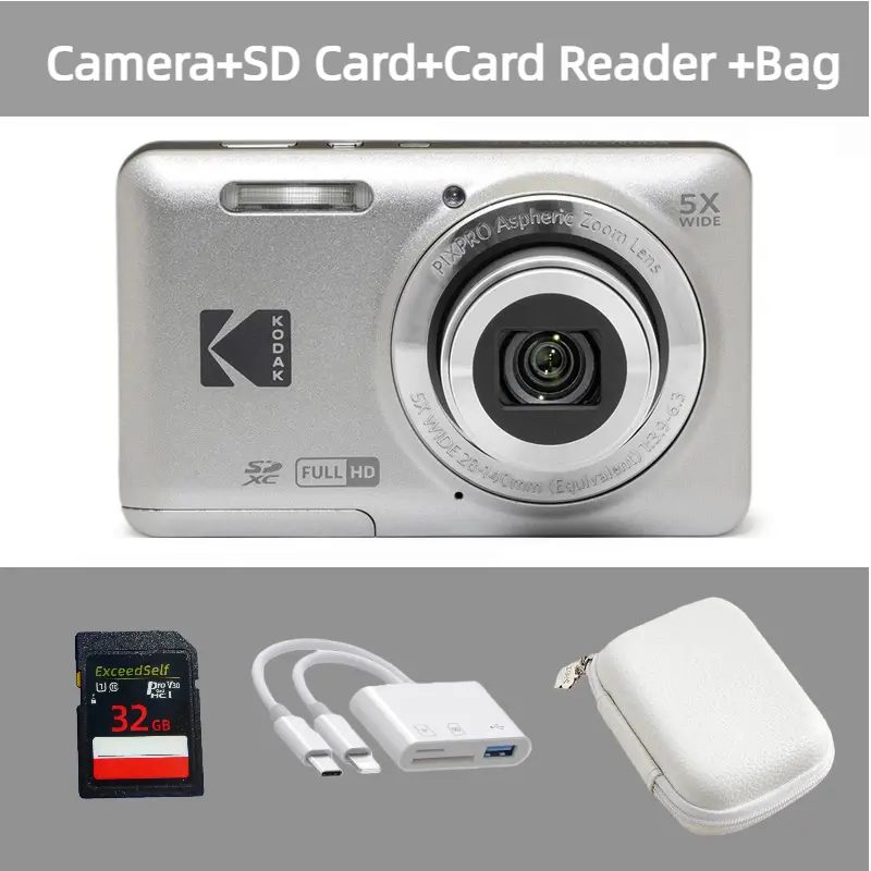 KODAK PIXPRO FZ55-RD 16MP Digital Camera 5X Optical Zoom 28mm Wide Angle 1080P Full HD Video 2.7" LCD Vlogging Camera - Image 17