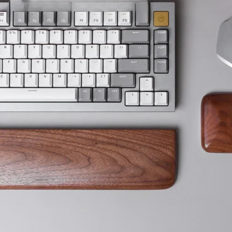 Solid Wood Keyboard Palm Pad Custom Mechanical Keyboard Ergonomic Wrist Rest Pad 87/98/104/108 Key Suitable for Multiple Sizes