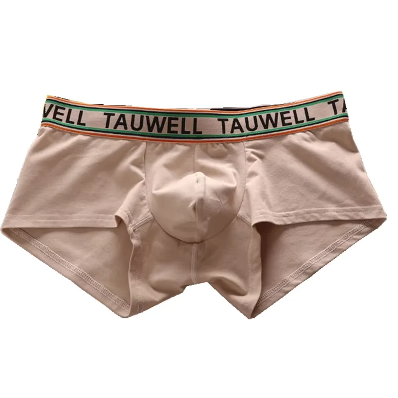 Cotton Bulge Boxy Underwear for Men Sexy U Convex Pouch Boxer Briefs Youth Breathable Sweat Absorption Comfort Sports Underpants
