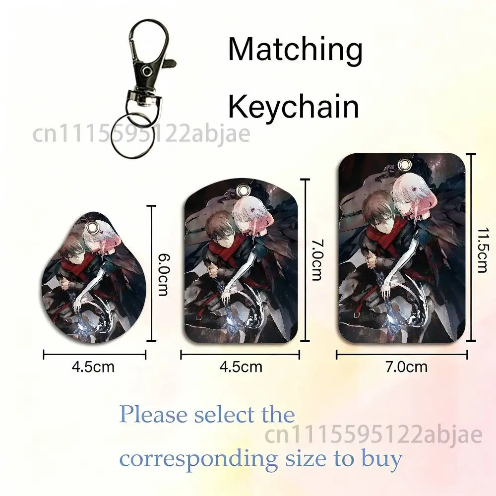 G-Guilty Crown Card Case Leather Card Holder Keychain Key Ring Transportation Card Case With Lanyard view 4