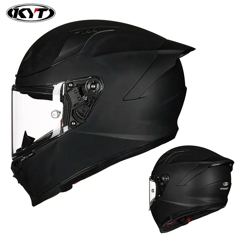 NONE Neue Farben erhältlich! KYT Vollhelm Damen Motorradhelm Herren Sommer Vier Jahreszeiten Moto Track Harthelm Reiten Big Tail ST 4