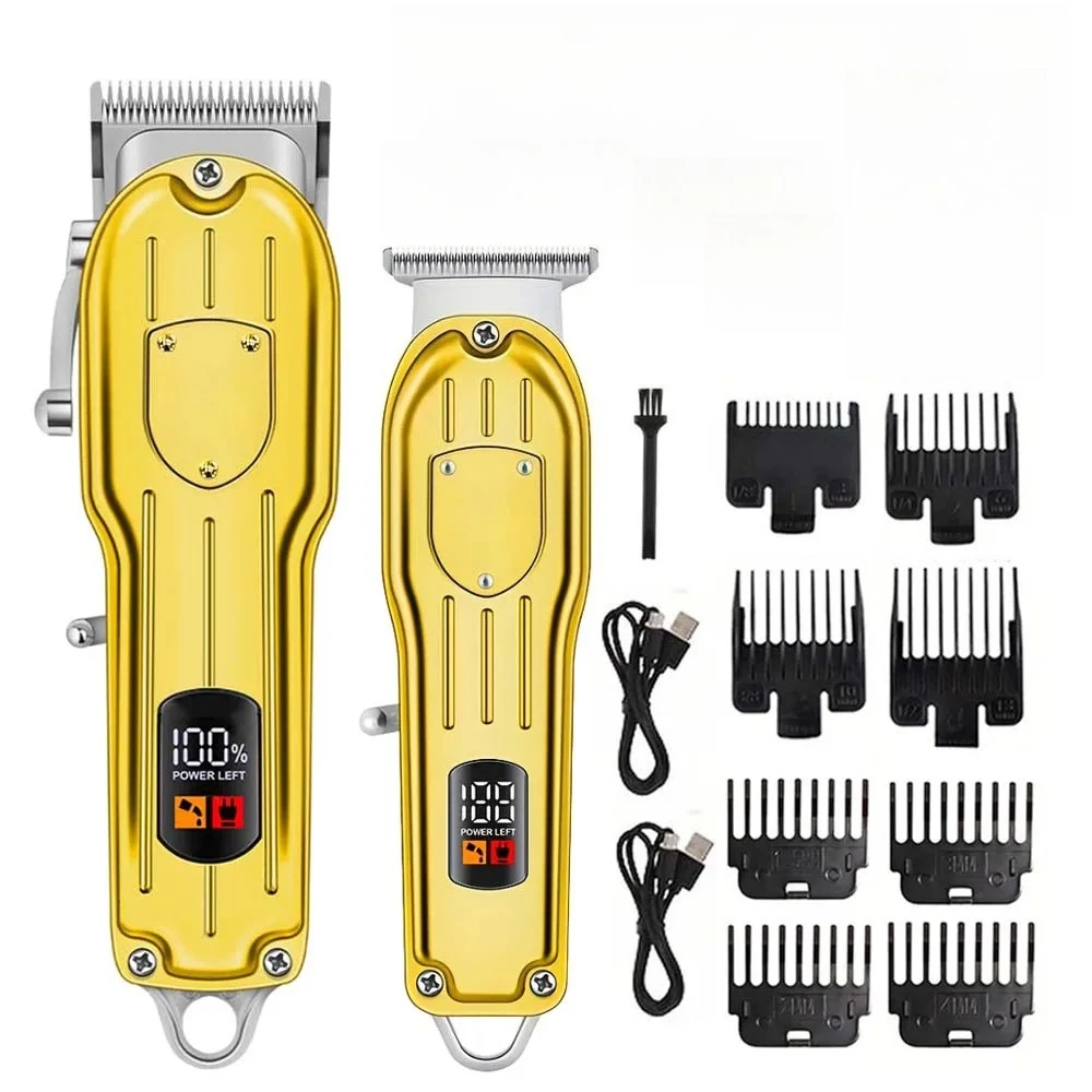 Elektrische Haarschneidemaschine und Rasierer für Männer, USB-Aufladbar, Barttrimmer, Professionelles Friseur-Set