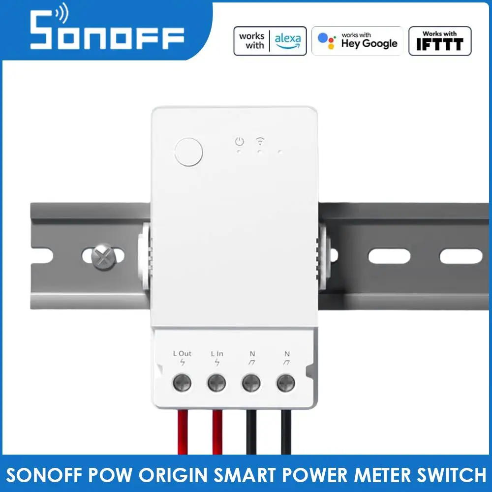 

1-10PCS SONOFF POW Origin 16A Power Meter Switch Overload Protection Energy Monitoring Smart Wifi Switches Module Alexa Google