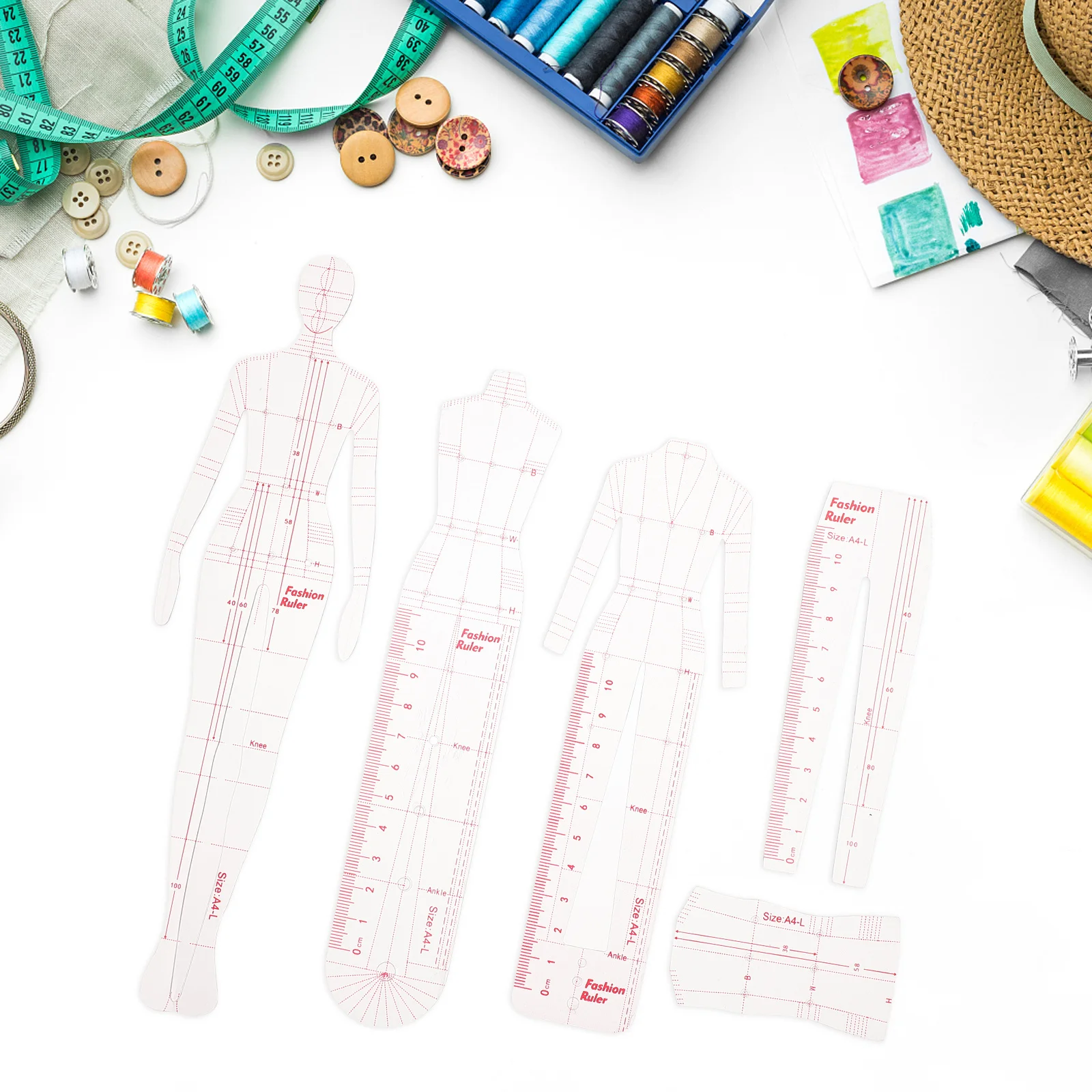 

1 Set Measurement Curve Ruler Premium Plastic Sewing Ruler For Fashion Design Clothing Proofing Diy Patchwork Tailor Craft Tool