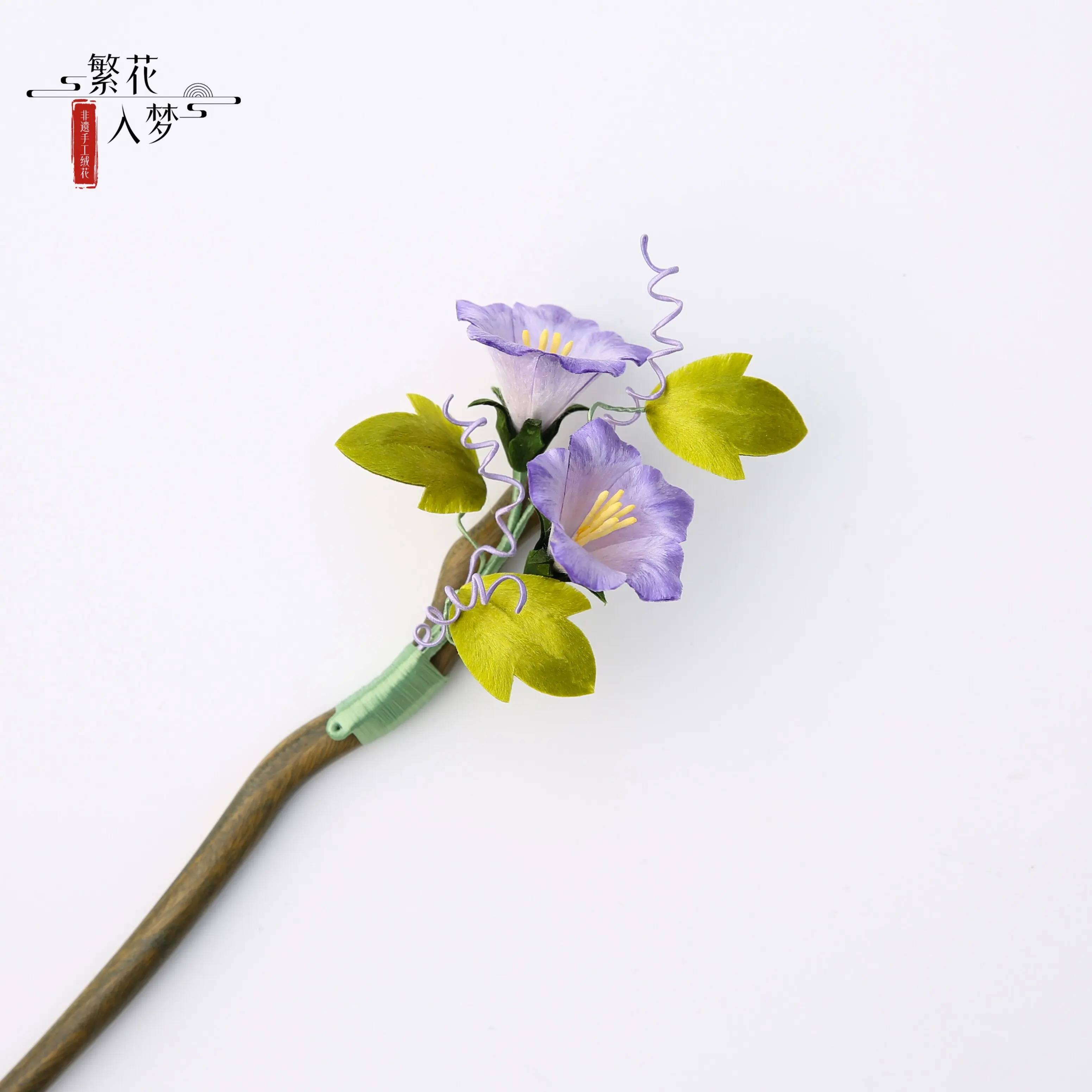 baton-de-cheveux-en-velours-de-soie-naturelle-ich-fait-main-fleur-de-portulace-et-bois-de-santal-vert-accessoire-de-coiffure-hanfu-pour-chignon