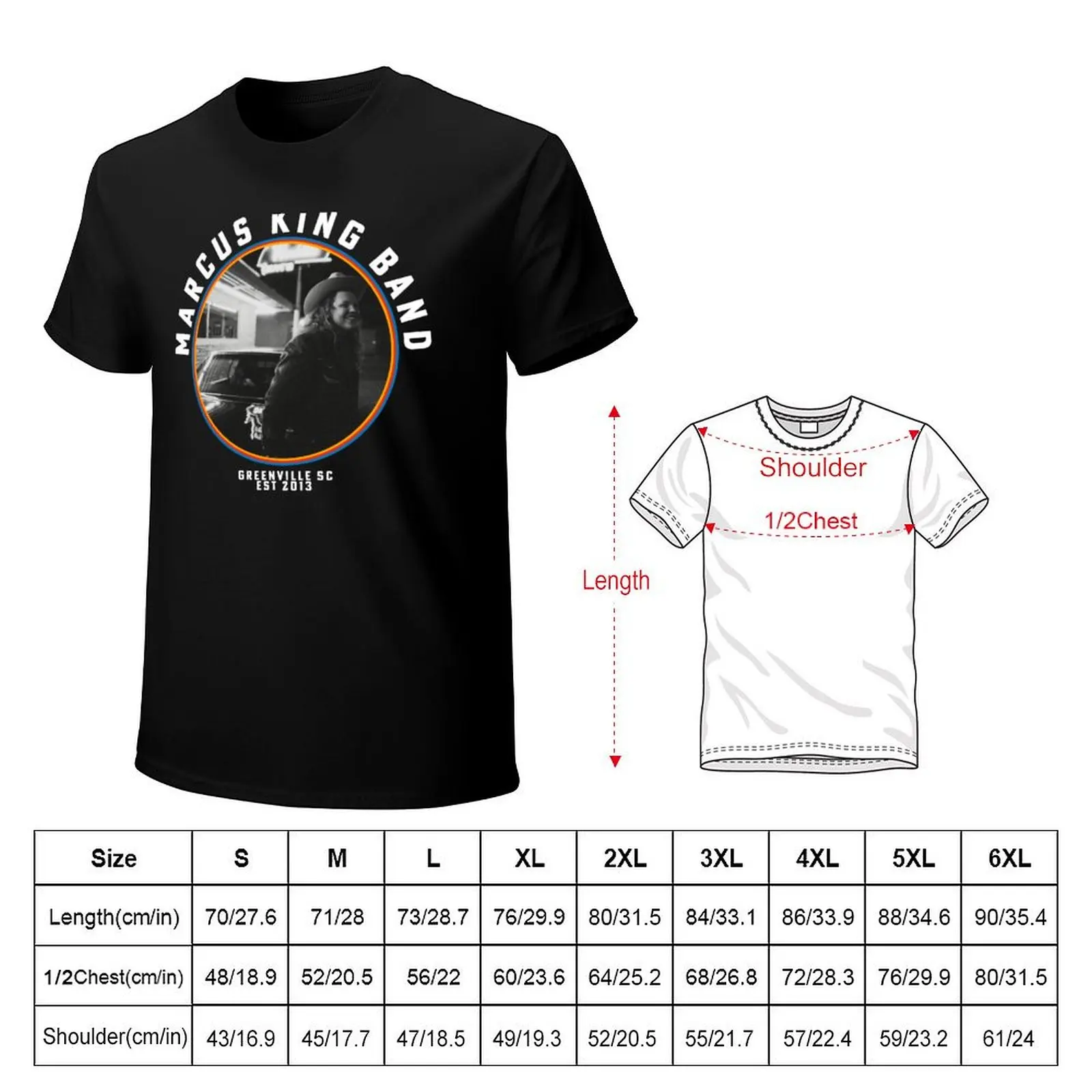 (Original) Marcus King Greenville T-Shirt Daily Work Short Sleeve Top