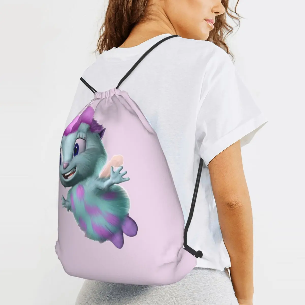 Bibble Fairytopia Backpacks Multi-function Drawstring Bags Sports Bag Book Bags for Man Woman Students