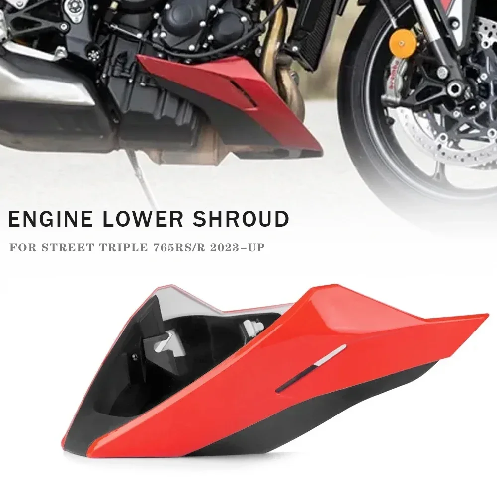 Street Triple 765 RS 765R 2023 2024 Motorcycle Engine Lower Spoiler Body Bellypan Fairing Protector Guard Chassis Shield