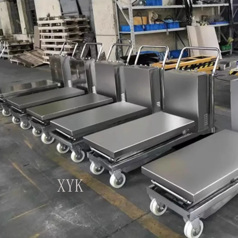 Customizable Manual Mobile Hydraulic Scissor Lift Table Mold Handling Cart Foot Pedal Lift Small Push Cart