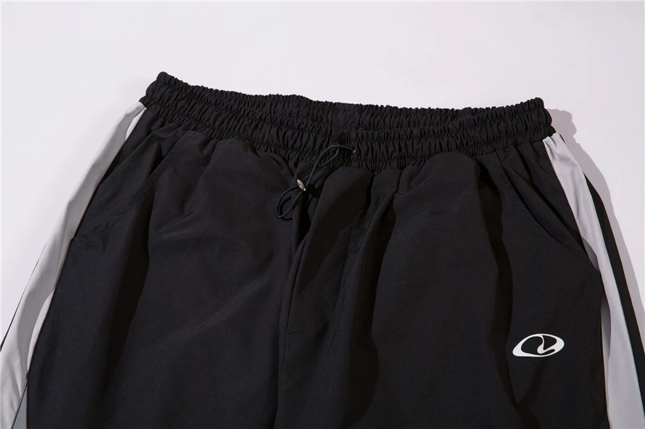 Vintage Sports Pants Y2K Patchwork Joggers Baggy Pants Streetwear 2025 Harajuku Hip Hop Loose Straight Trousers Black Gray