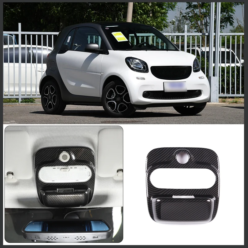 Reading Light Roof Lamp Decoration Cover Protection Shell Car Stickers For Mercedes Smart 453 Fortwo 2016-2021 Interior Accessor