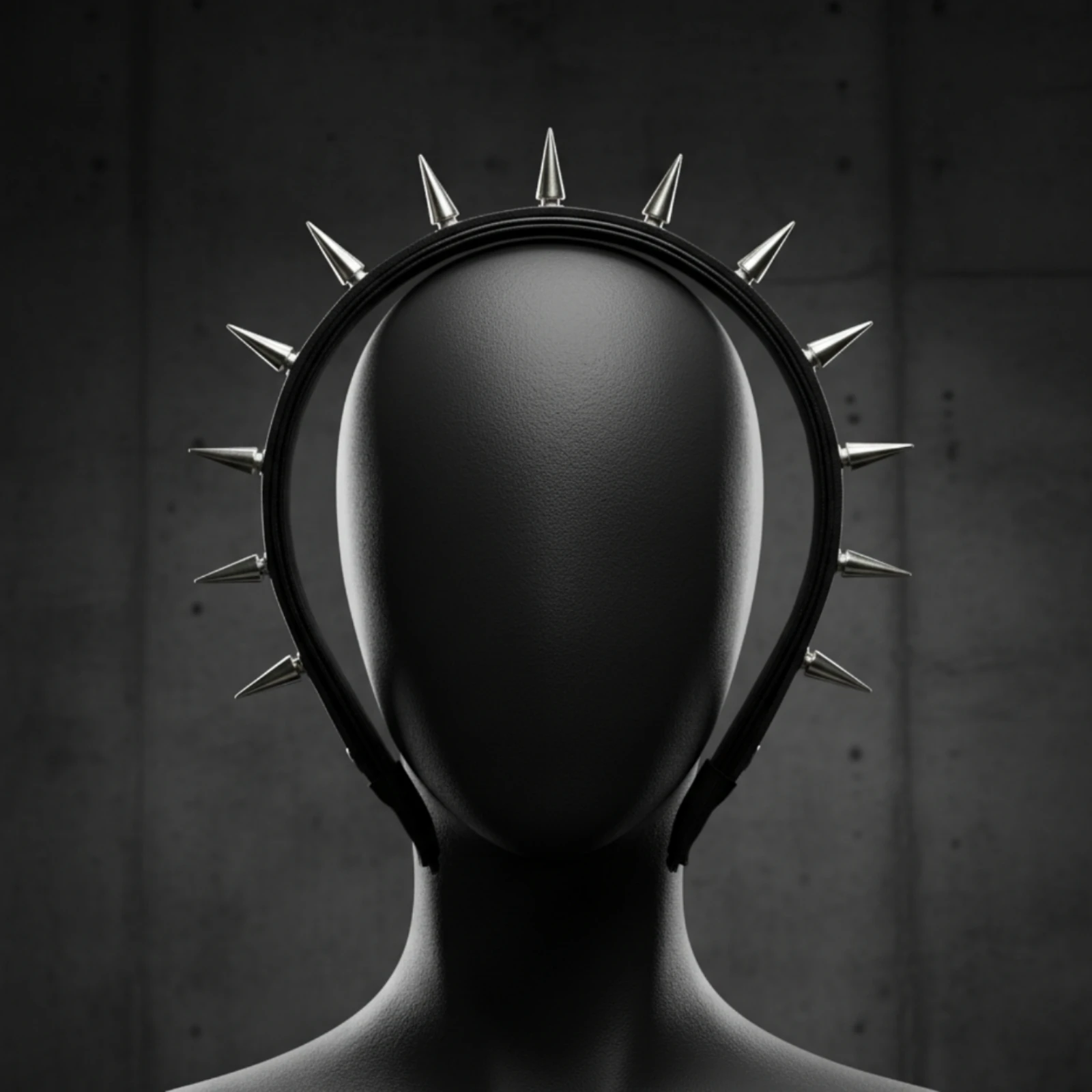 Studded Headband Edgy Headband with Spikes Hair Hoop Padded Headpiece Non-Slip for Cosplayers, Cosplay, Parties