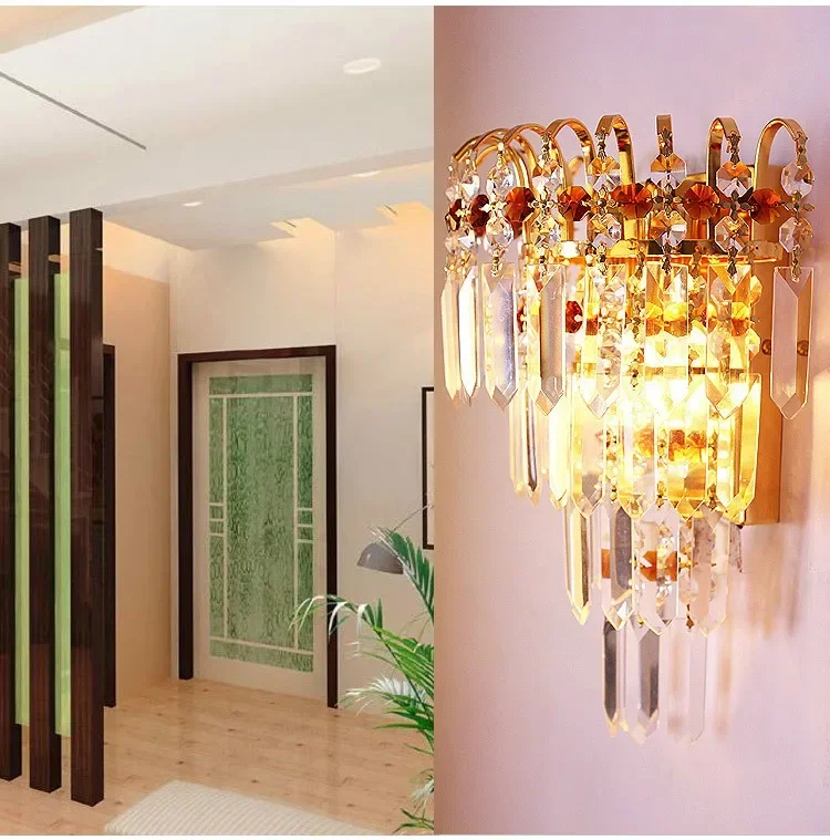 Free Shipping Manufacturers Selling Crystal Wall Lamp The Sitting Room Corridor Corridor Lamps And Lanterns Of Bedroom The Head
