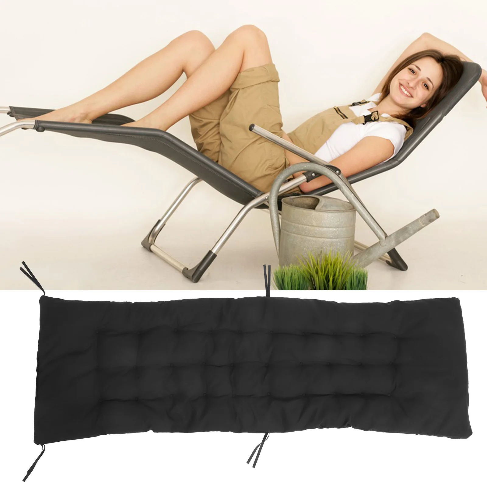 

Thick Waterproof Bench Cushion Pearl Cotton Patio Lounge Chair Seat Pad Outdoor Replacement Cushions Garden Recliner Sun Lounger
