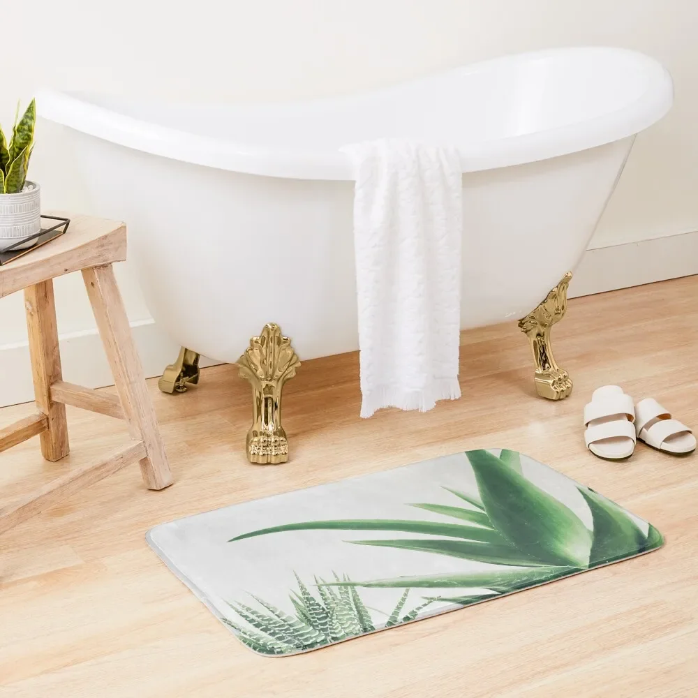 

Succulents Bath Mat Absorbent Rug Quick-Drying Bathroom Anti-Skid Shower Carpet Carpet Carpet Mat