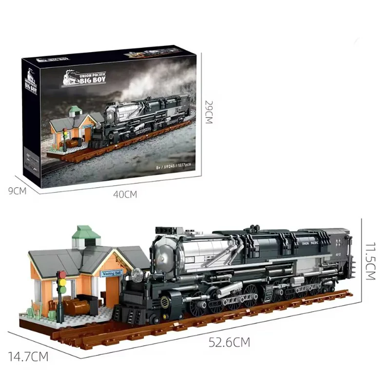 

1277pcs Union Pacific BigBoy Building Blocks JJ9245 Model Railroad Train Set Educational Toy for Kids And Train Lovers