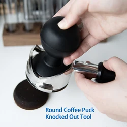 Outil rond de retrait de rondelle de café, boîte à coup libre, outil de soufflage de rondelle de broyage pour les amateurs de café, accessoires d'outils pour expresso Barista