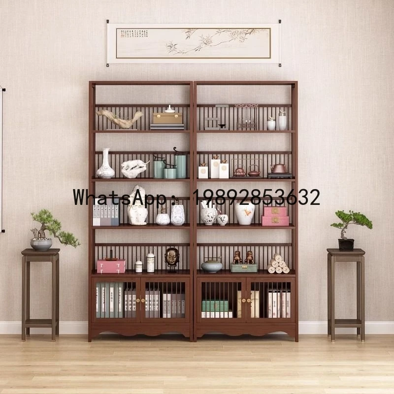 XL Antique Display Rack New Chinese Style Multi-Treasure Cabinet Tea Display Cabinet Non-Solid Wood Ornament Cabinet Tea