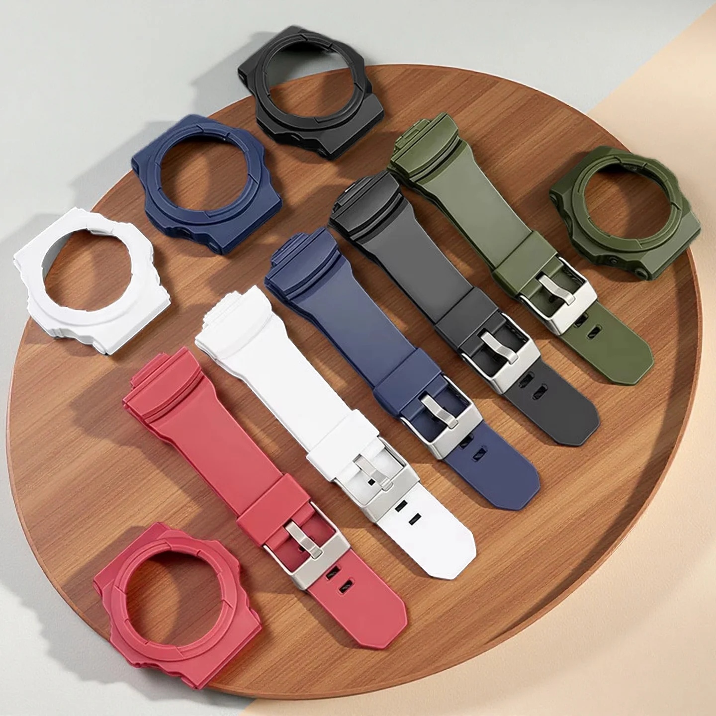 GA150 Mod Kit Resin Watch Strap and Case For CASIO G-SHOCK GA-150 GA-300/310 GLX-150 series Silicone rubber set Watch band case