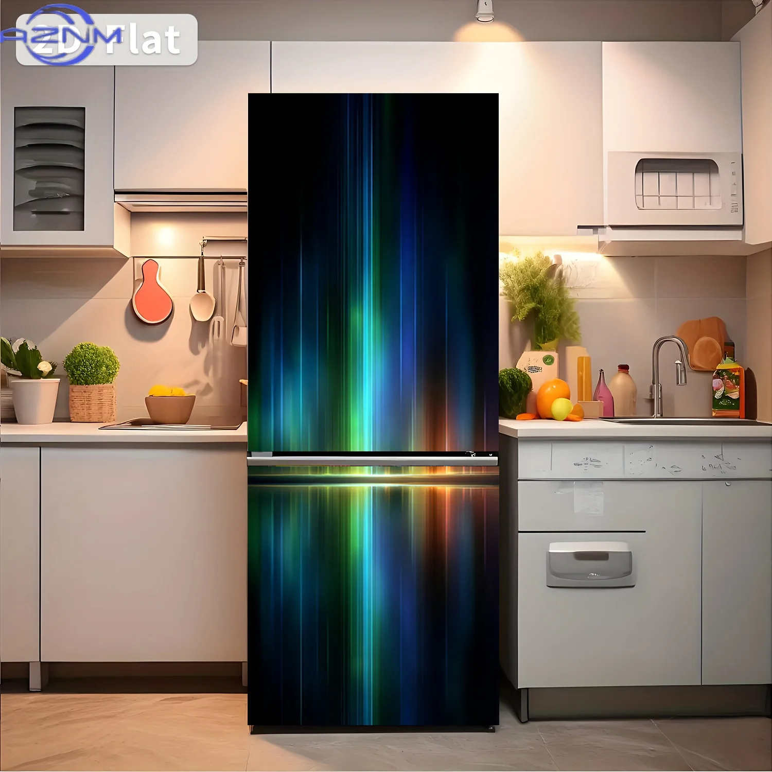 [2D Flat Printing] 1pc Refrigerator Sticker 