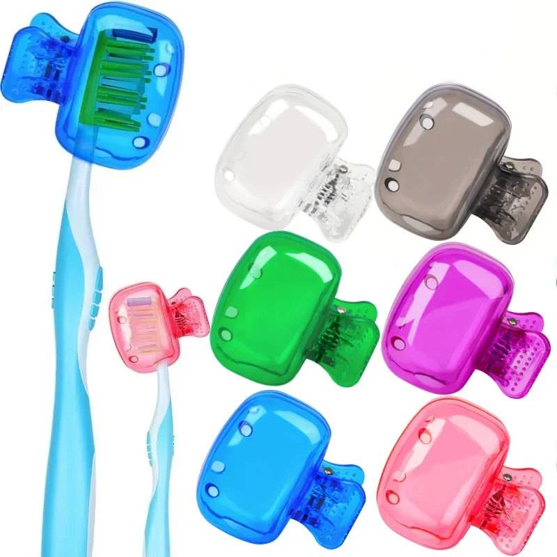 1/4/6PCS Travel Toothbrush Head Covers Toothbrush Protector Cap Brush Pod Case Protective Portable Plastic Clip for Household