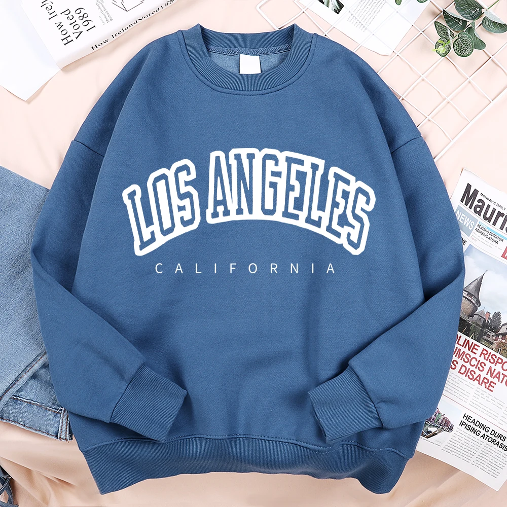 Los Angeles California City Hoody Men Women Fashion Loose Hoodie Hip Hop Fleece Sweatshirt Fashion Crewneck Pullover Couple