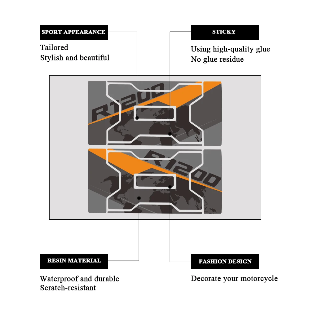 2Pcs Motorcycle Side Boxes Stickers for R 1200GS R 1250GS 2019-2024 PVC Decal Protector For BMW Vario Case R1250GS R1200GS 04-12