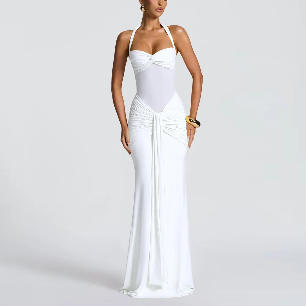 neck bodycon dress Asymmetrical Bodycon Dress - Seamless Shaping - Black