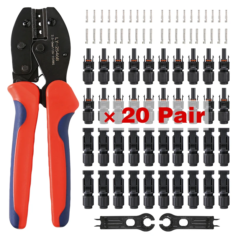 XIONGISOLAR DC Solar Connector 1000V30A Solar Panel Branch PV Connectors Connect Stecker Tool Crimping pliers Wholesale