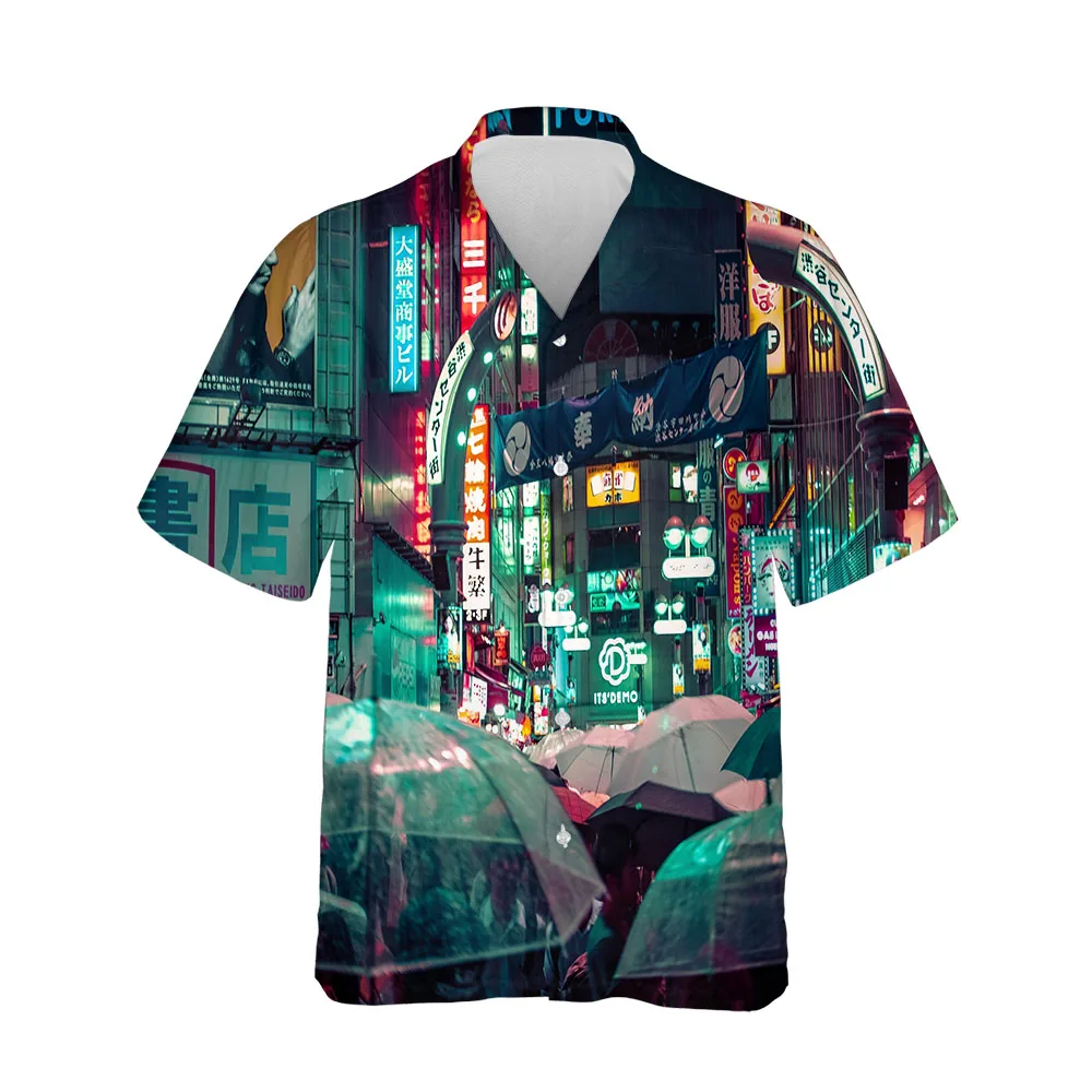 

Jumeast 3D Futuristic Style Blouses Cyberpunk Baggy Clothes Hawaiian Shirt Men Casual Loose Single Breasted Mens Shirts Cardigan