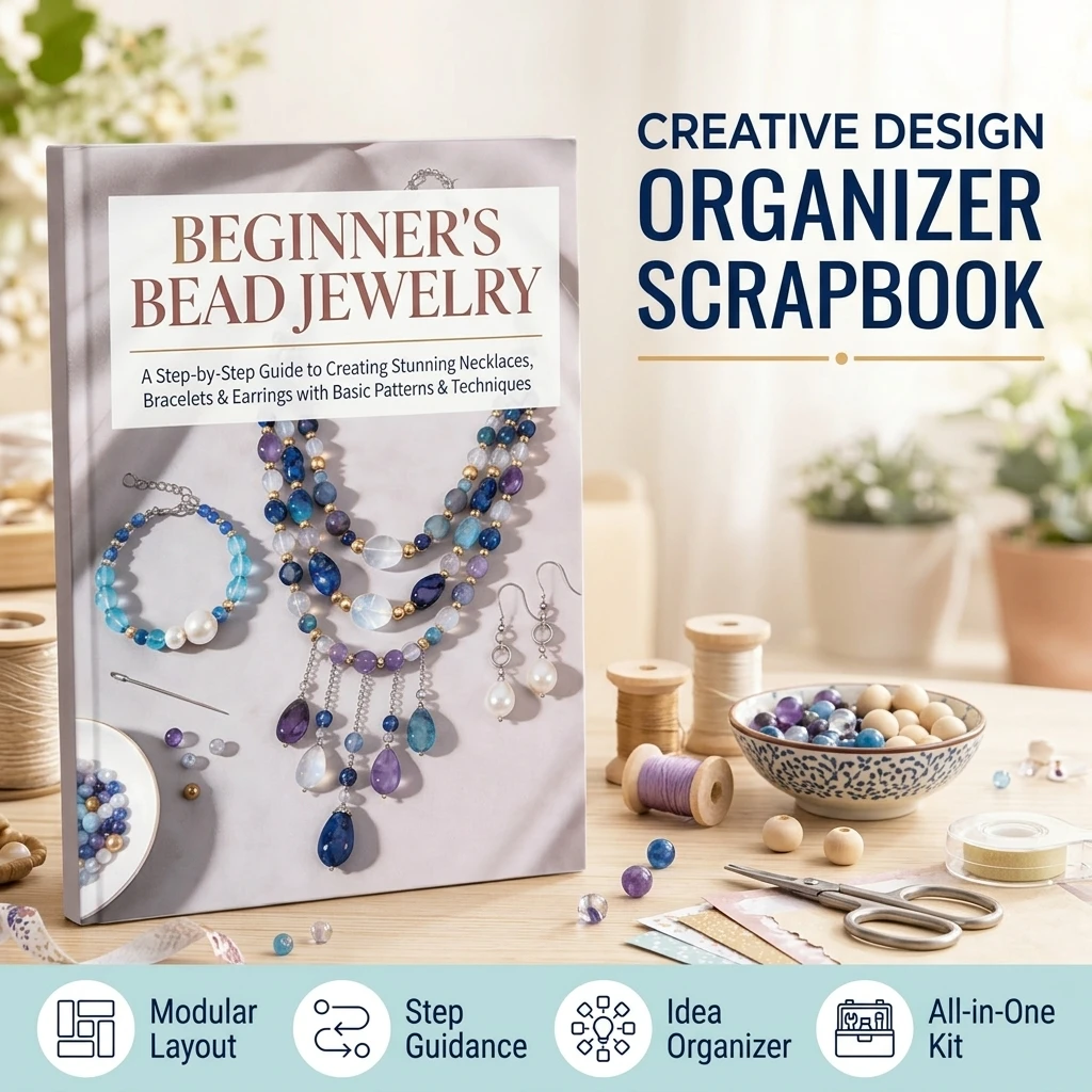Creative Jewelry Design Scrapbook Modular Layout Kit for Beginners DIY Crafting Material Set School Art Gift Durable