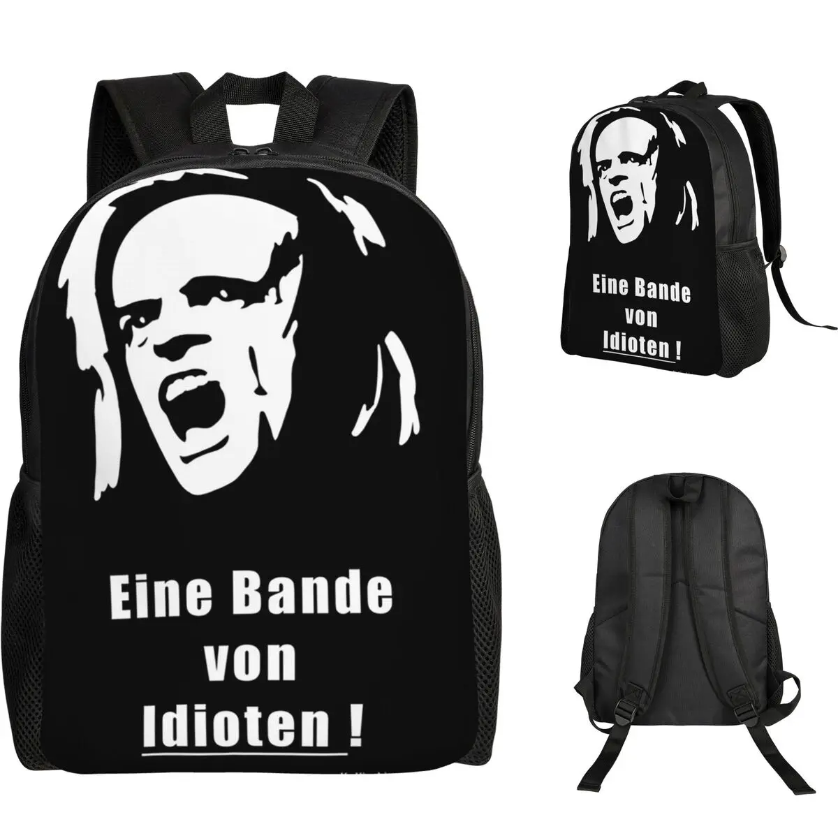 Klaus Kinski - Idiots Mochila para estudiantes Mochila escolar Mochila de viaje para senderismo para hombres y mujeres Mochila de moda Bolsos de hombro