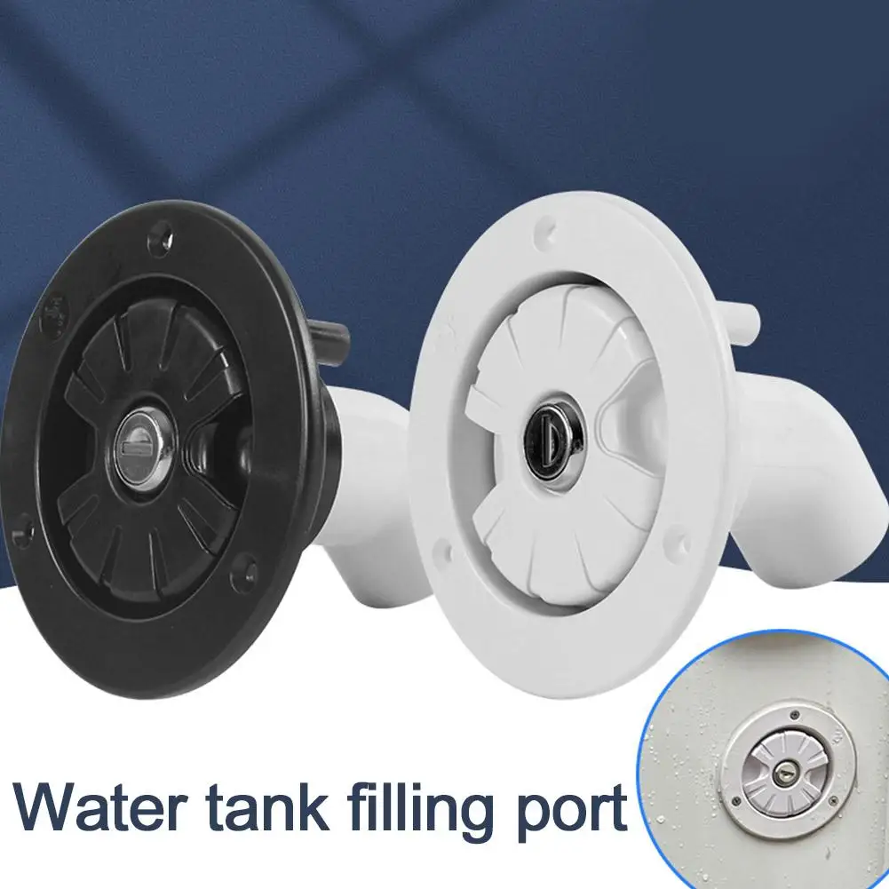

Keyed Lock RV Water Tank Fill Cap Round Gravity Inlet for Boat Camper Trailer Exterior Hatch Caravan Heavy Duty Accessories