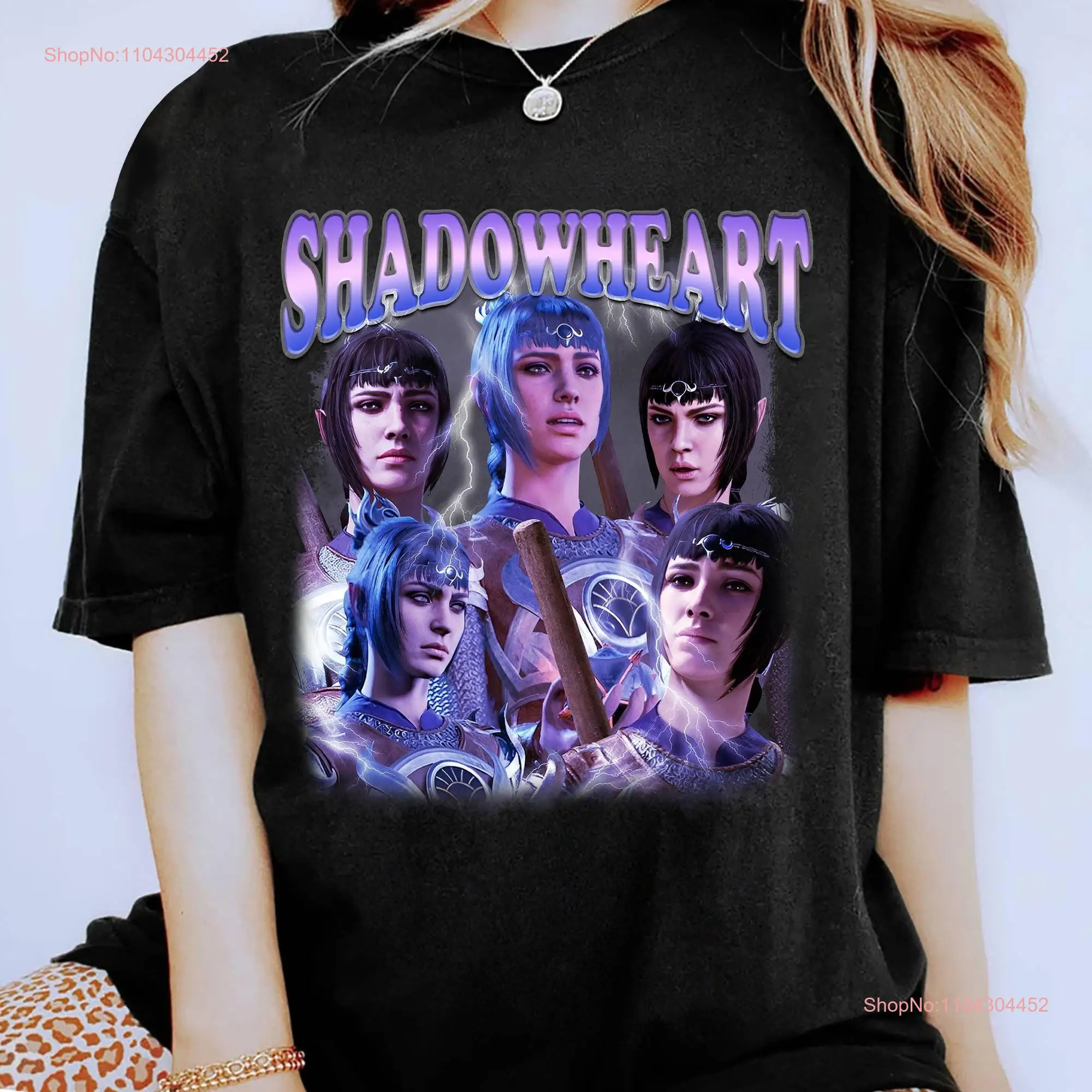 ShadowhearT T Shirt Vintage Homage Baldur s Gate 3 Video Game long or short sleeves