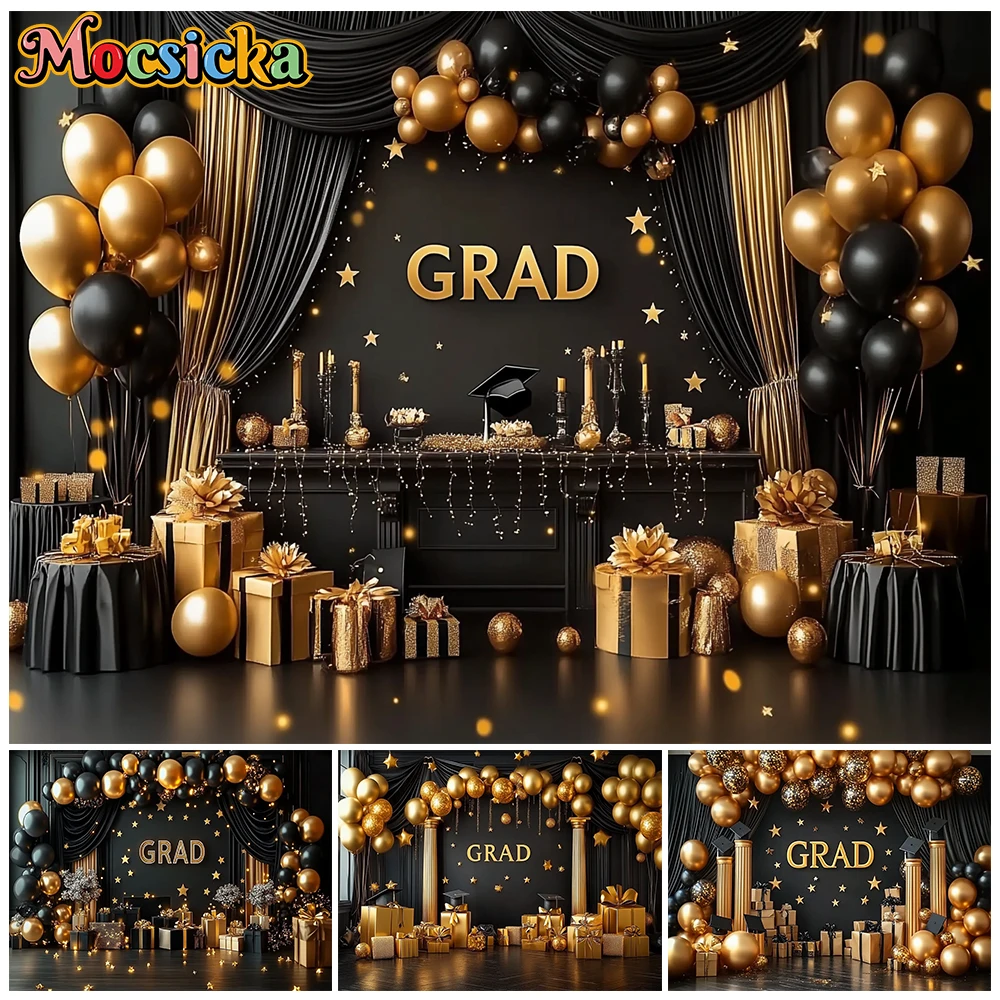 

Фон для фотосъемки Mocsicka GRAD: реквизит для выпускных, декорации с докторской шапочкой, фон для портретов выпускников, студийный баннер
