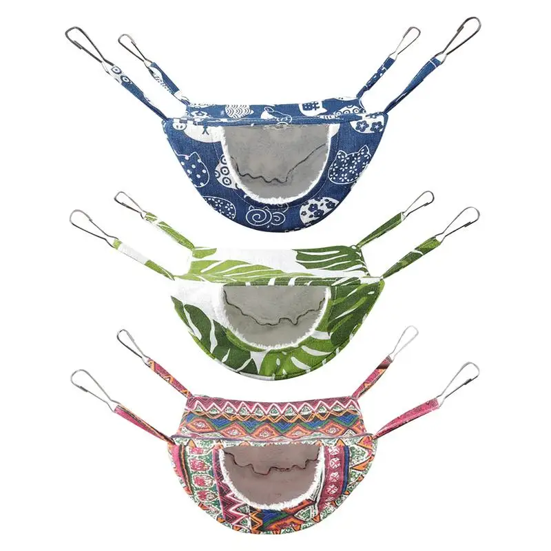 أرجوحة النمس الدافئة أرجوحة خنزير غينيا للحيوانات الأليفة اللعب والراحة قفص سرير الحيوانات الصغيرة لببغاء شينشيلا السكر شراعية النمس