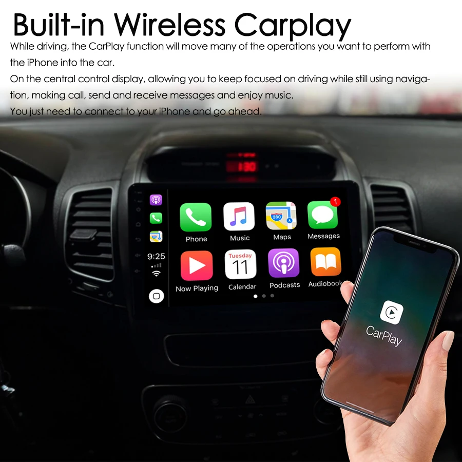 128GB ROM Android 14 Radio 2Din para Kia Sorento II XM 2012 - 2021 navegación GPS pantalla táctil estéreo reproductor de vídeo Multimedia para coche